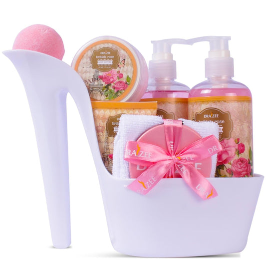 Luxury Spa Gift Set for Women – 8-Piece Rose Scented Bath and Body Collection with Bubble Bath, Lotion, and More – Premium Self-Care Kit for Wife, Mother, Girlfriend, Birthday Gifts